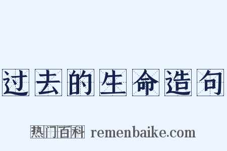 过去的生命造句是什么意思的图片